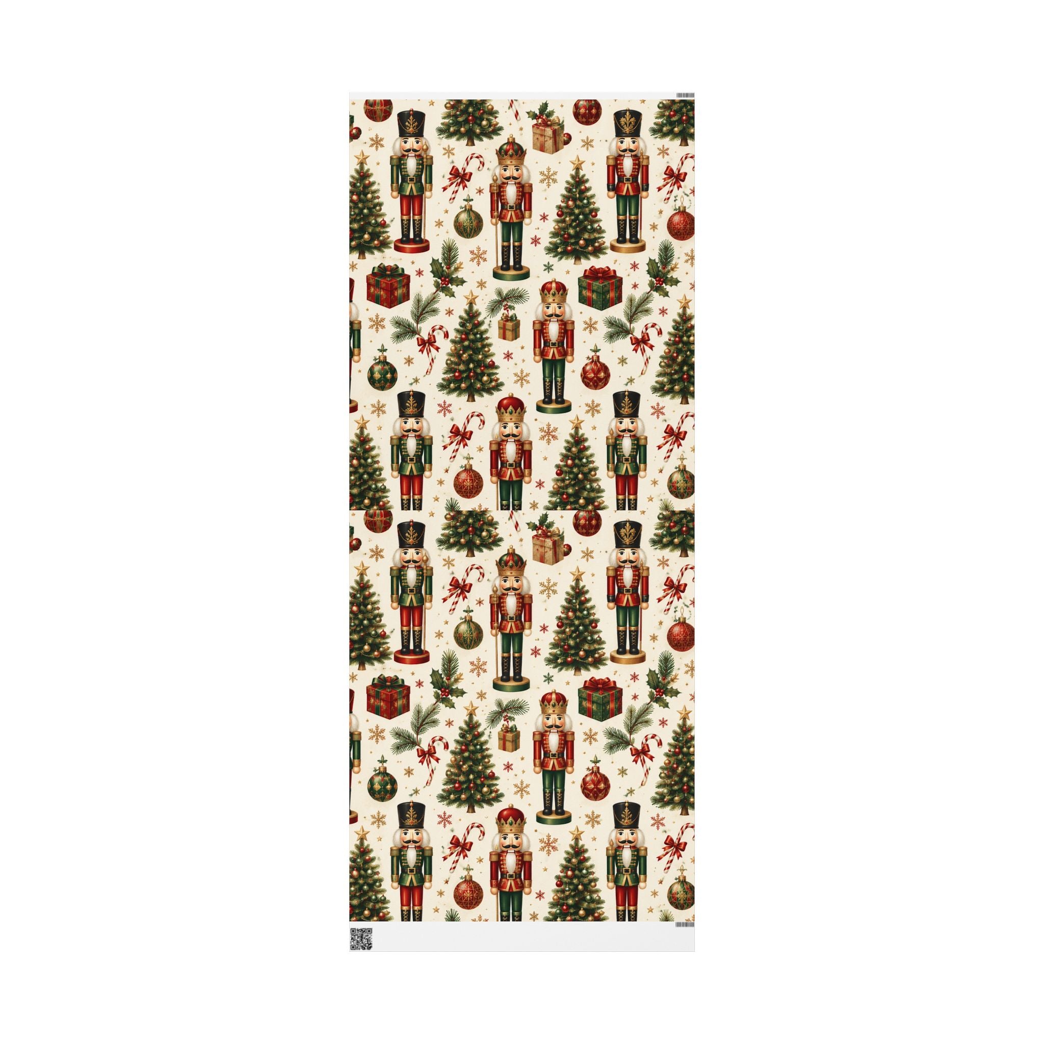 Christmas Tree & Ornament Wrapping Paper Roll — Festive Holiday Gift Wrap