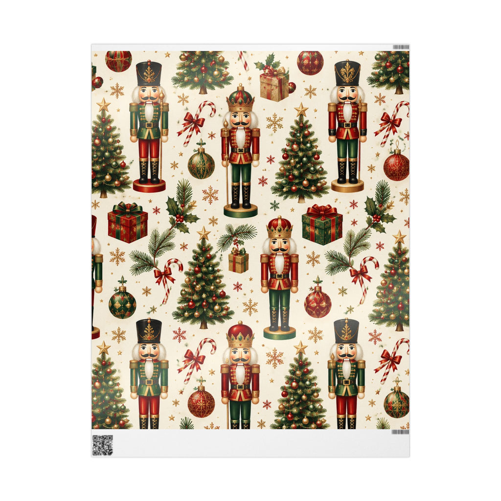 Christmas Tree & Ornament Wrapping Paper Roll — Festive Holiday Gift Wrap