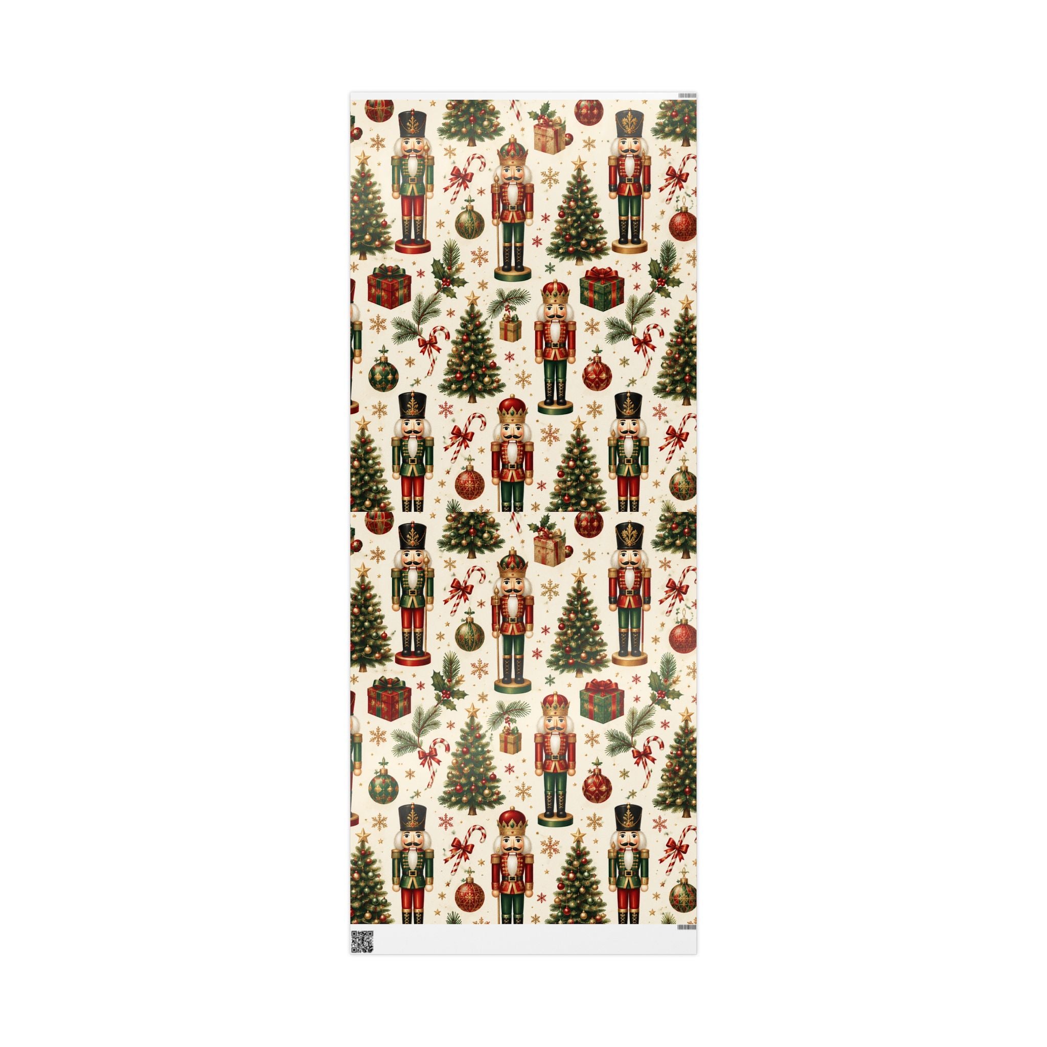 Christmas Tree & Ornament Wrapping Paper Roll — Festive Holiday Gift Wrap