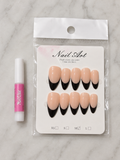 Black French Tip Press-On Nails – Medium