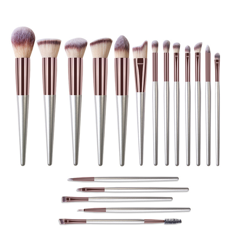 18-Piece Luxury Makeup Brush Collection with Storage Bag